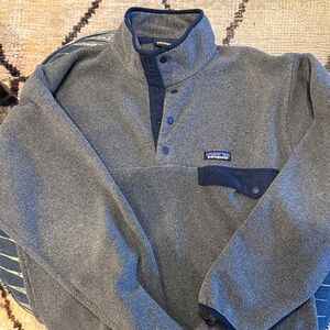 Patagonia Charcoal and Navy Fleece Pullover